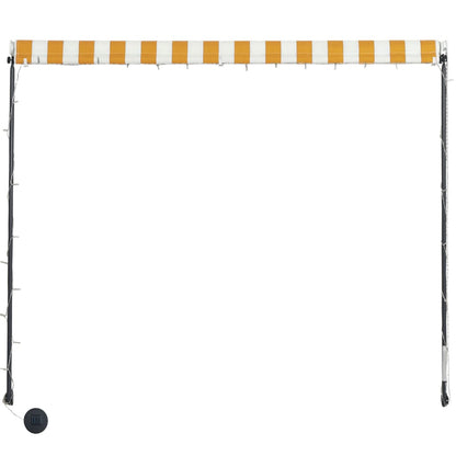 Toldo retrátil com LED 250x150 cm amarelo e branco