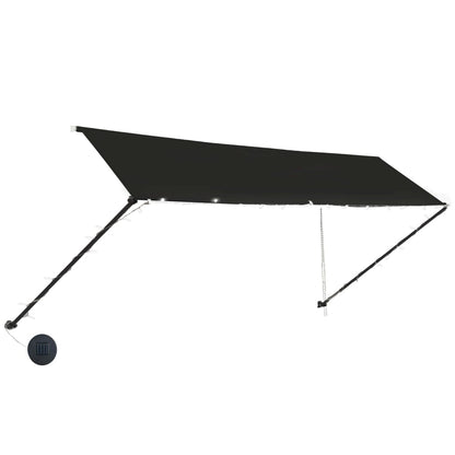 Toldo retrátil com LED 400x150 cm antracite