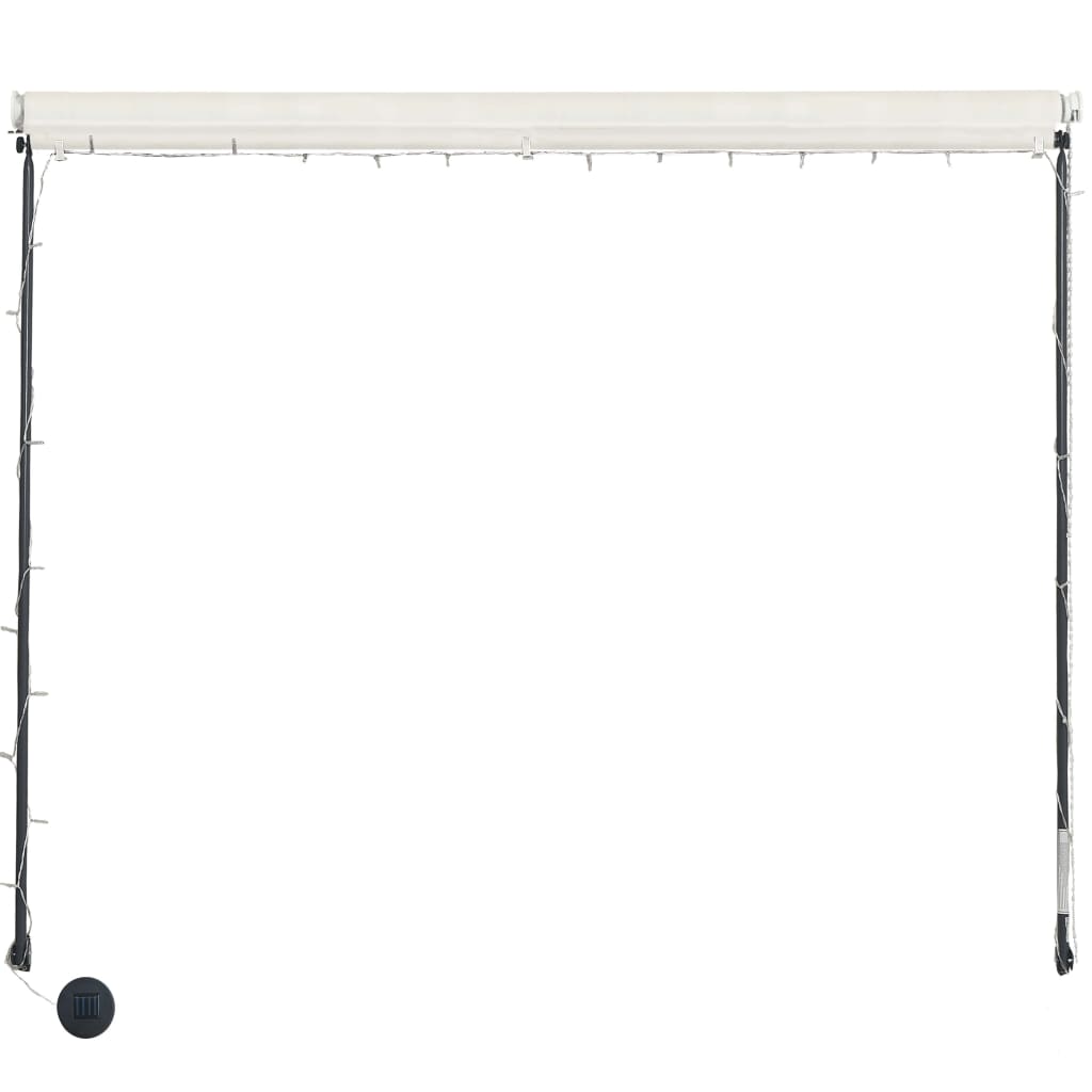 Toldo retrátil com LED 200x150 cm creme