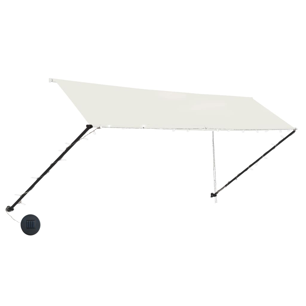 Toldo retrátil com LED 350x150 cm creme