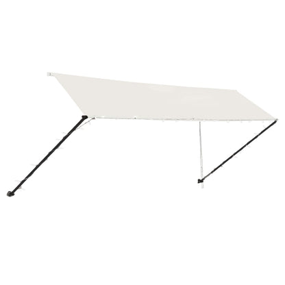 Toldo retrátil com LED 400x150 cm creme