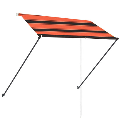 Toldo retrátil com LED 250x150 cm laranja e castanho