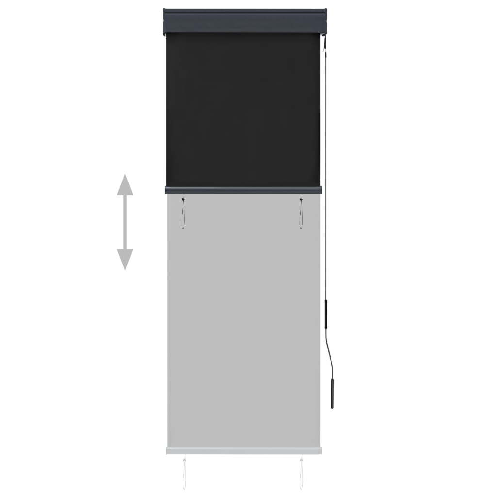 Estore de rolo para exterior 60x250 cm antracite