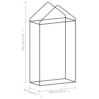 Estufa com estrutura em aço 0,5 m² 1x0,5x1,9 m