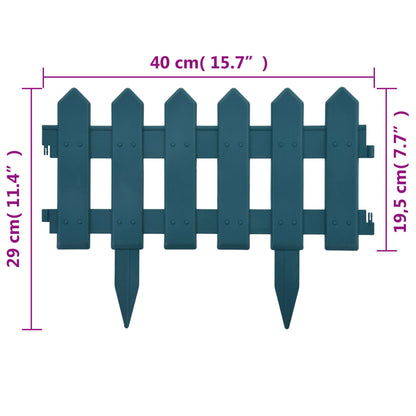 Bordas de relvado 25 pcs 10 m PP verde