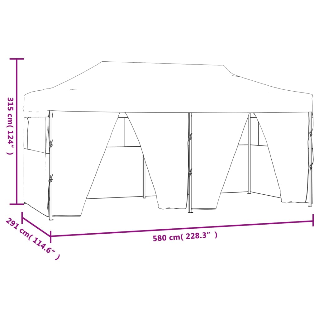 Tenda Dobrável Pop-Up Paddock Profissional Impermeável com Portas Frontais - 3x6 m - Azul