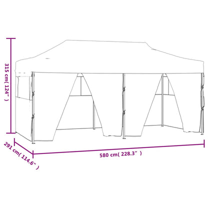 Tenda Dobrável Pop-Up Paddock Profissional Impermeável com Portas Frontais - 3x6 m - Azul