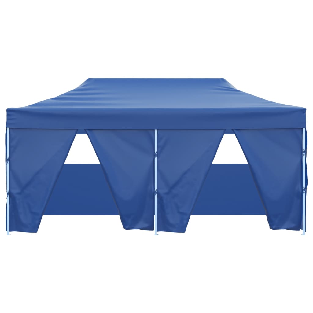 Tenda Dobrável Pop-Up Paddock Profissional Impermeável com Portas Frontais - 3x6 m - Azul