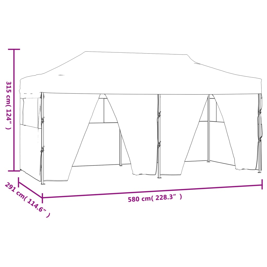 Tenda Dobrável Pop-Up Paddock Profissional Impermeável com Portas Frontais - 3x6 m - Bege