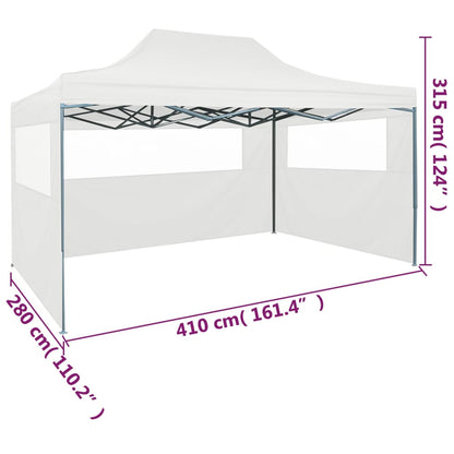 Tenda dobrável profissional festas 3 paredes 3x4m aço branco