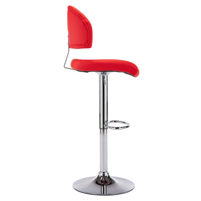 Bancos de bar 2 pcs couro artificial vermelho