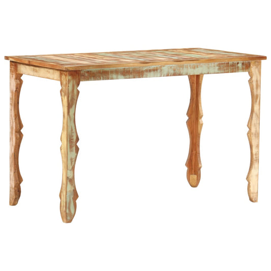 Mesa de jantar 120x60x76 cm madeira recuperada maciça