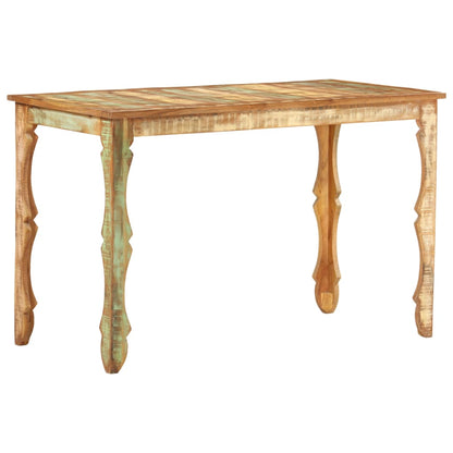 Mesa de jantar 120x60x76 cm madeira recuperada maciça