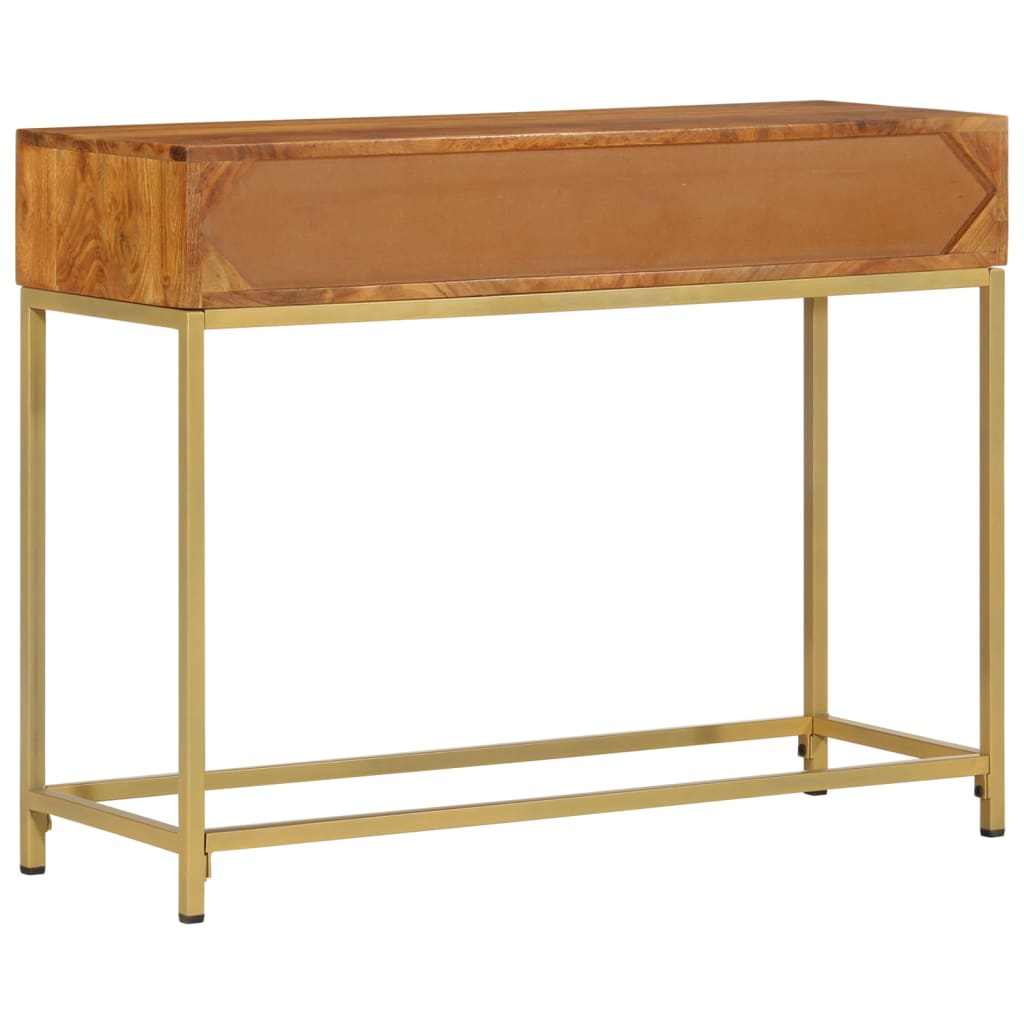 Mesa consola 100x35x76 cm madeira de acácia maciça