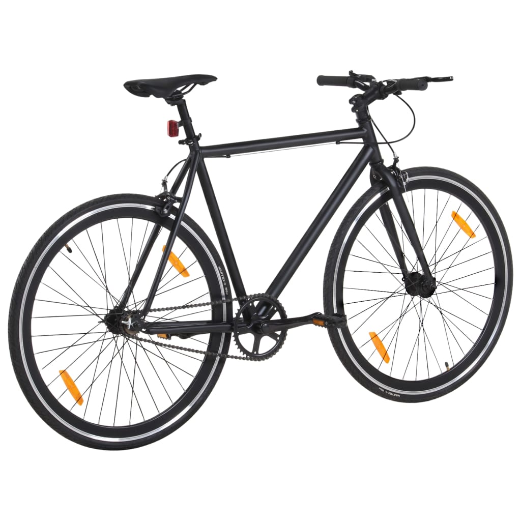 Bicicleta de mudanças fixas 700c 55 cm preto