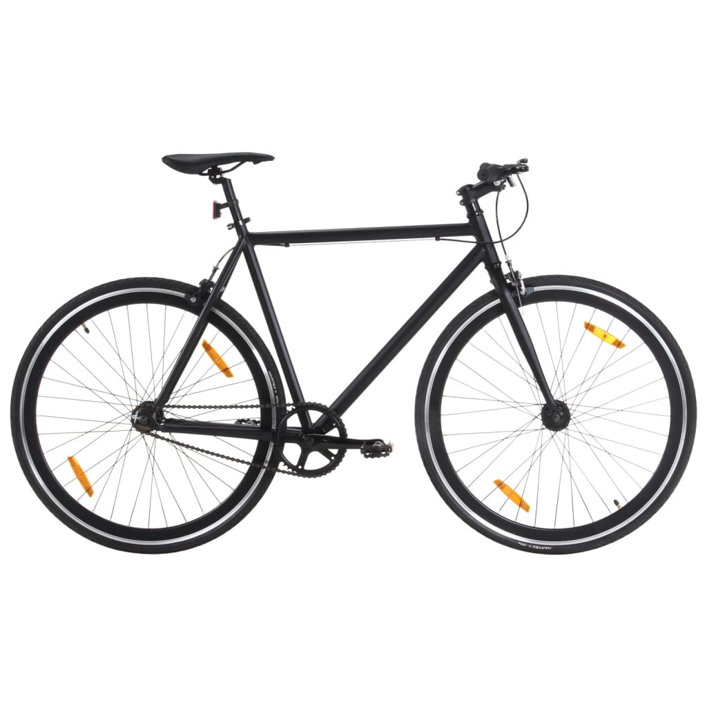 Bicicleta de mudanças fixas 700c 59 cm preto