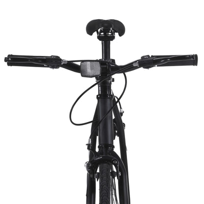 Bicicleta de mudanças fixas 700c 51 cm preto e laranja