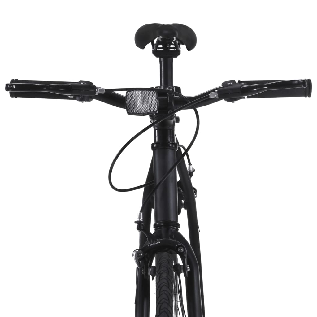 Bicicleta de mudanças fixas 700c 51 cm preto e verde