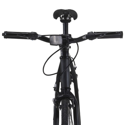 Bicicleta de mudanças fixas 700c 55 cm preto e verde