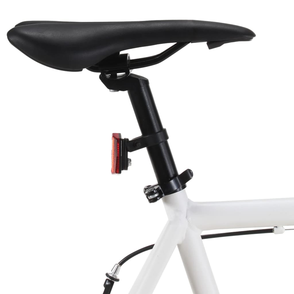 Bicicleta de mudanças fixas 700c 59 cm branco e azul