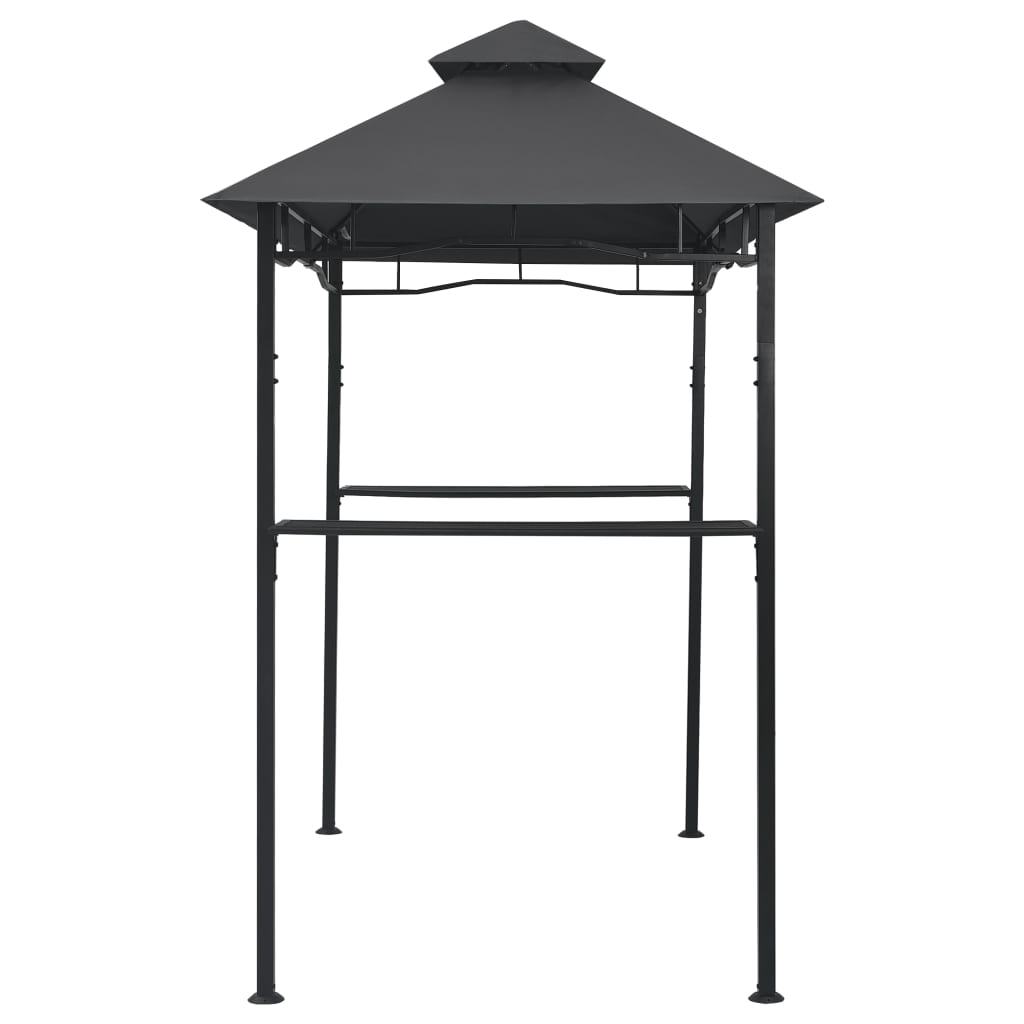 Gazebo de churrasco 240x150x255 cm aço antracite