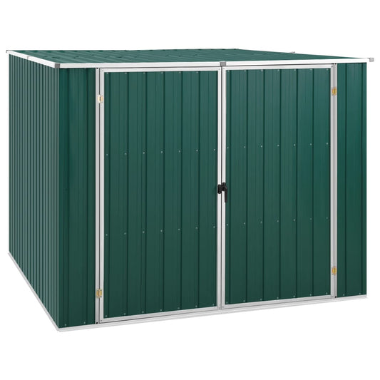 Abrigo de jardim 195x198x159 cm aço galvanizado verde