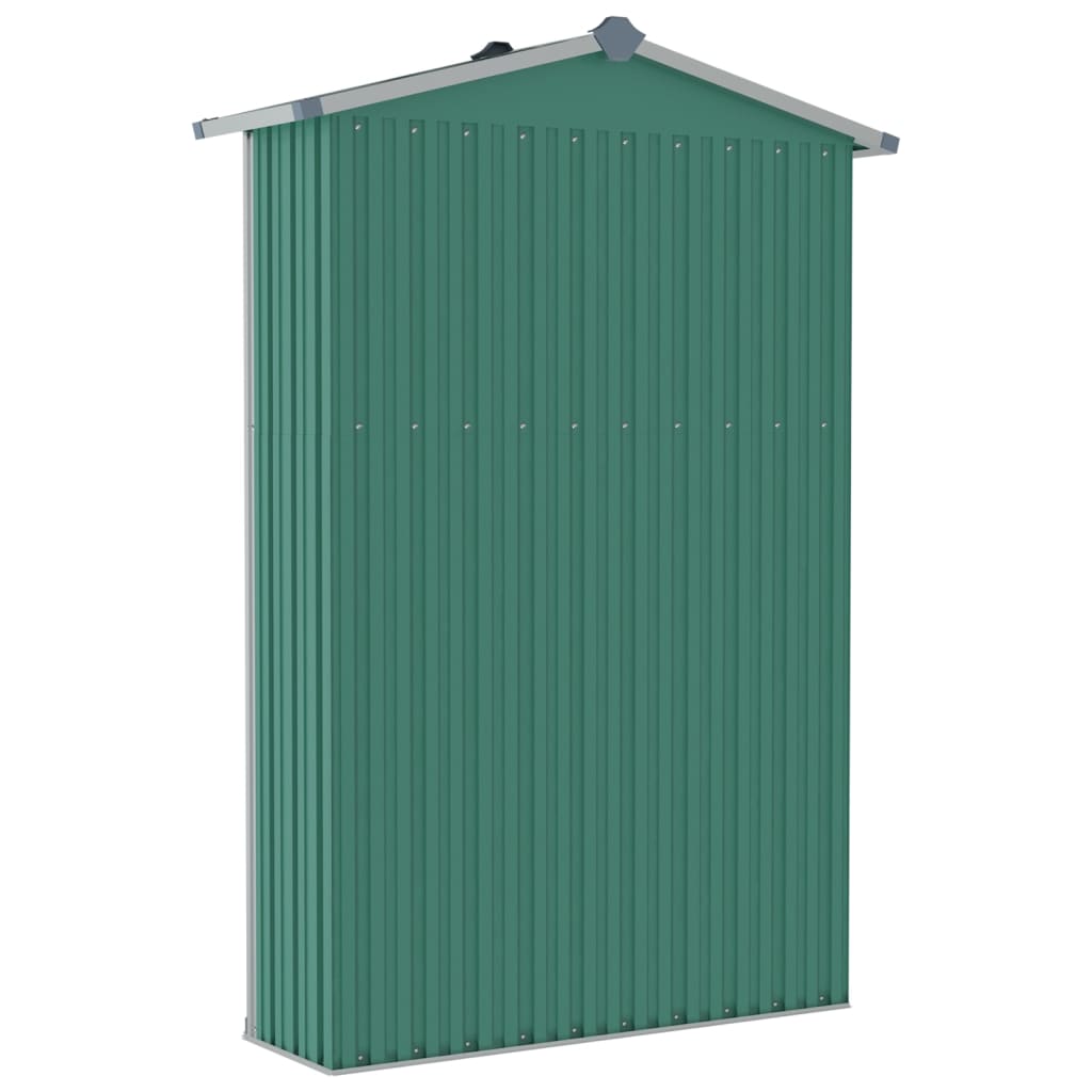 Abrigo de jardim 107,5x46x183 cm aço galvanizado verde