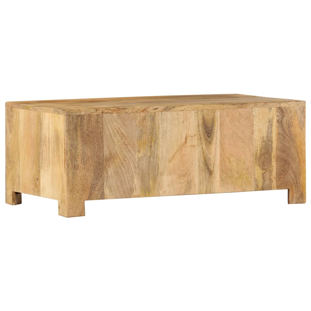 Mesa de centro c/ 4 gavetas 90x50x35cm madeira mangueira maciça