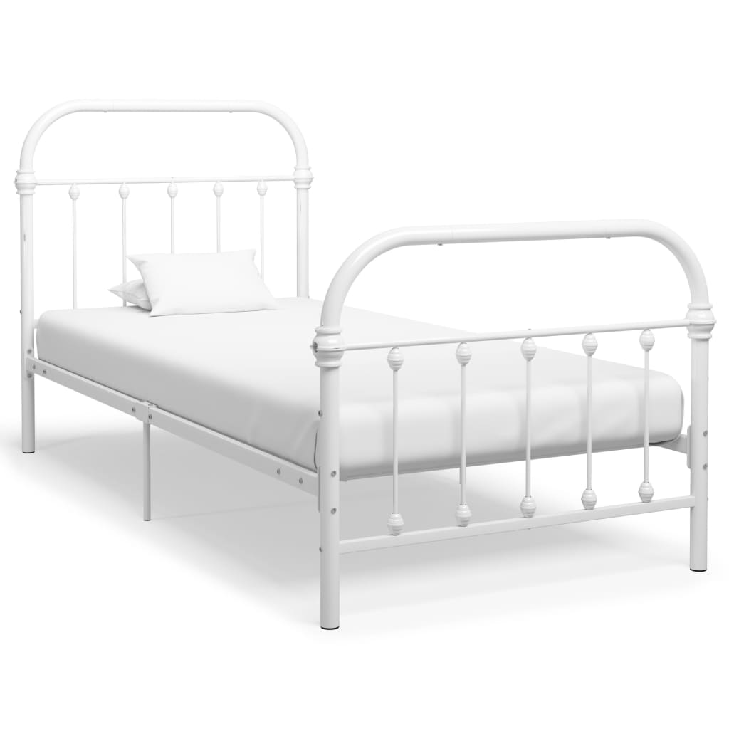 Estrutura de cama metal 90x200 cm branco