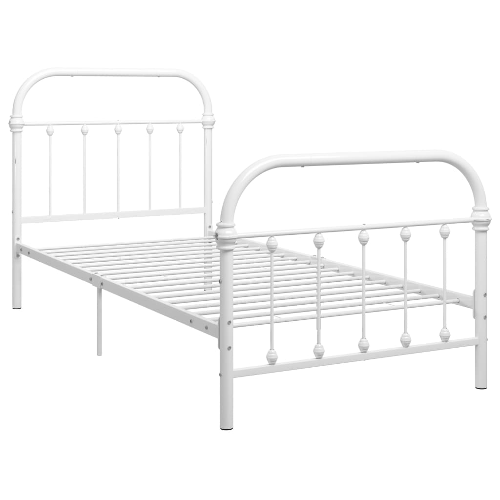 Estrutura de cama metal 90x200 cm branco