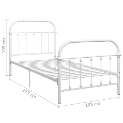 Estrutura de cama metal 90x200 cm branco