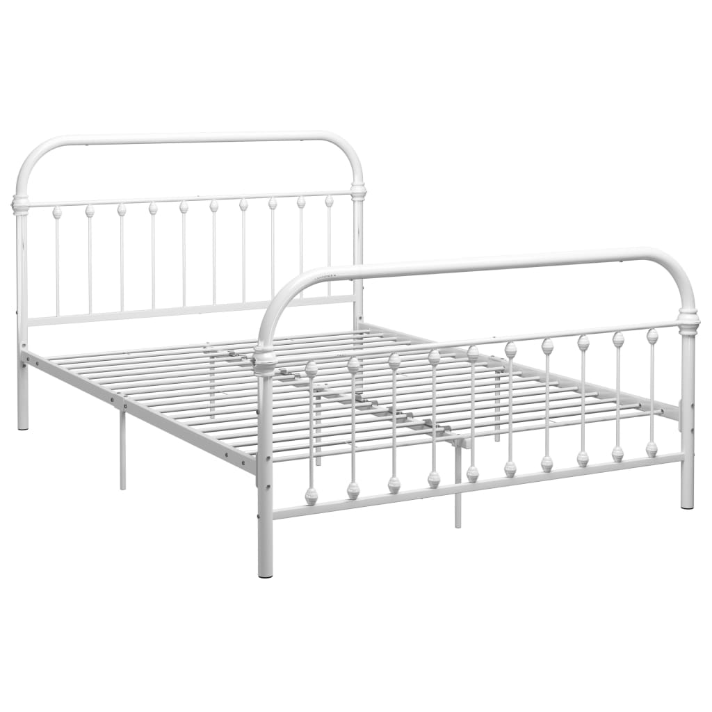 Estrutura de cama 160x200 cm metal branco