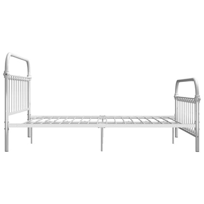 Estrutura de cama 160x200 cm metal branco