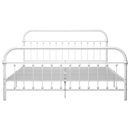 Estrutura de cama 180x200 cm metal branco