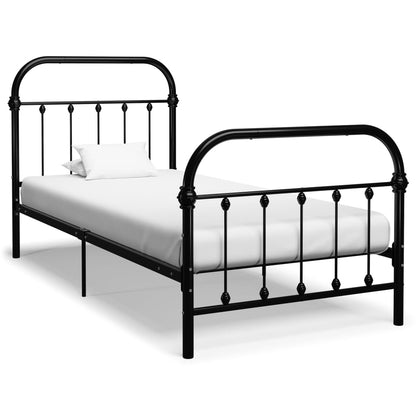 Estrutura de cama 100x200 cm metal preto