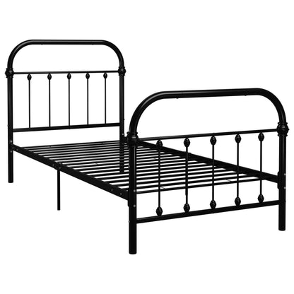 Estrutura de cama 100x200 cm metal preto