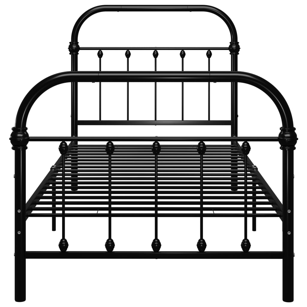 Estrutura de cama 100x200 cm metal preto