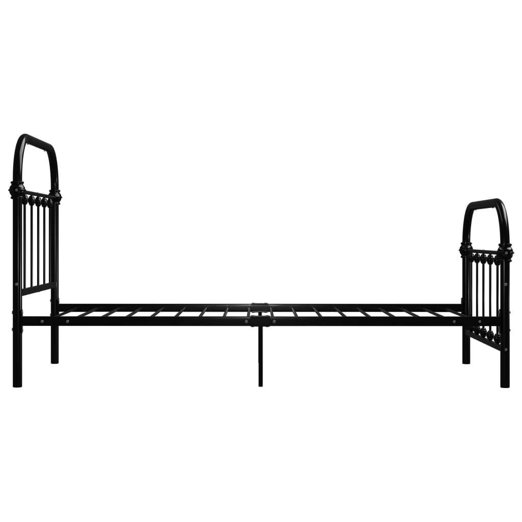 Estrutura de cama 100x200 cm metal preto