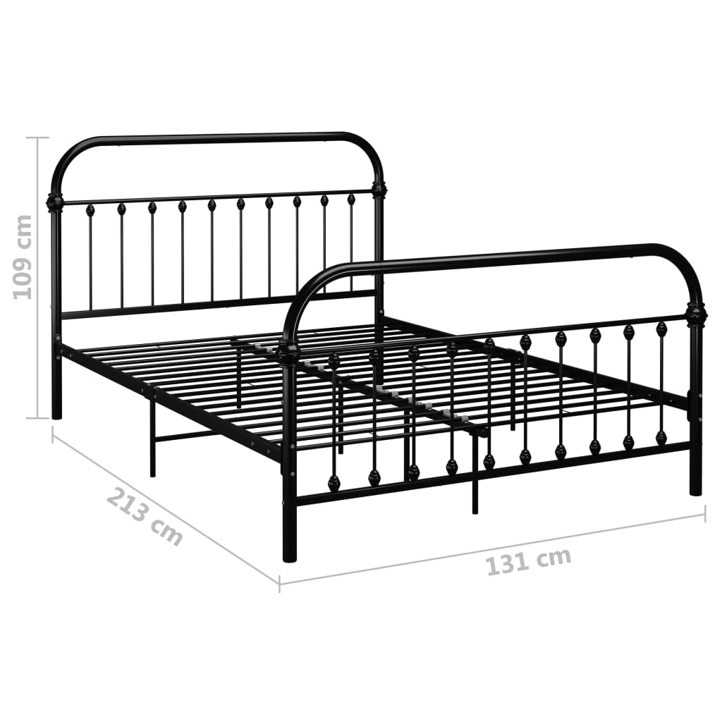 Estrutura de cama 120x200 cm metal preto