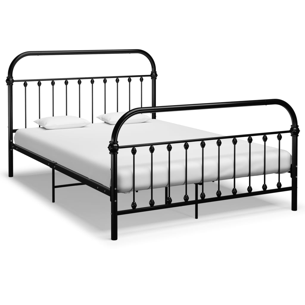 Estrutura de cama metal 160x200 cm preto