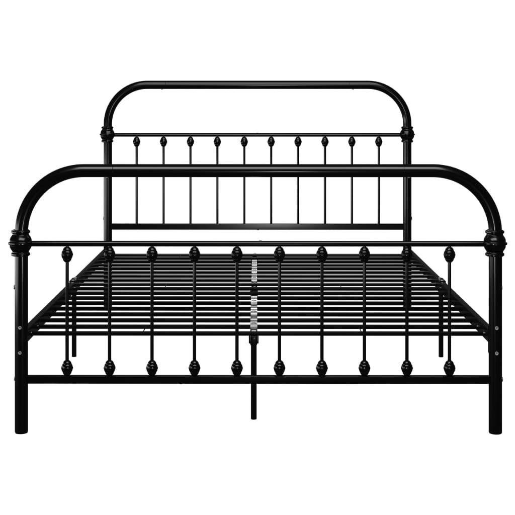 Estrutura de cama metal 160x200 cm preto