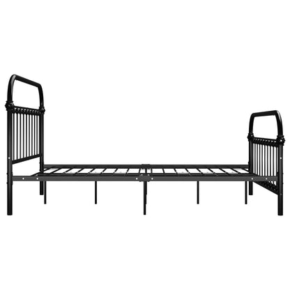 Estrutura de cama metal 160x200 cm preto