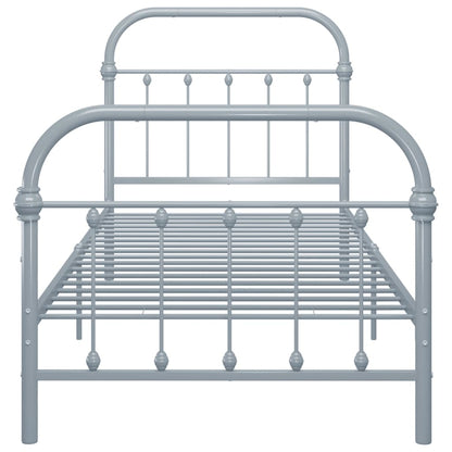 Estrutura de cama 90x200 cm metal cinzento