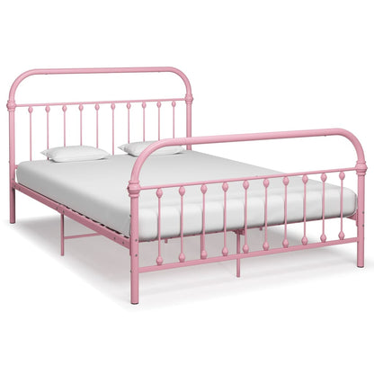 Estrutura de cama 120x200 cm metal rosa