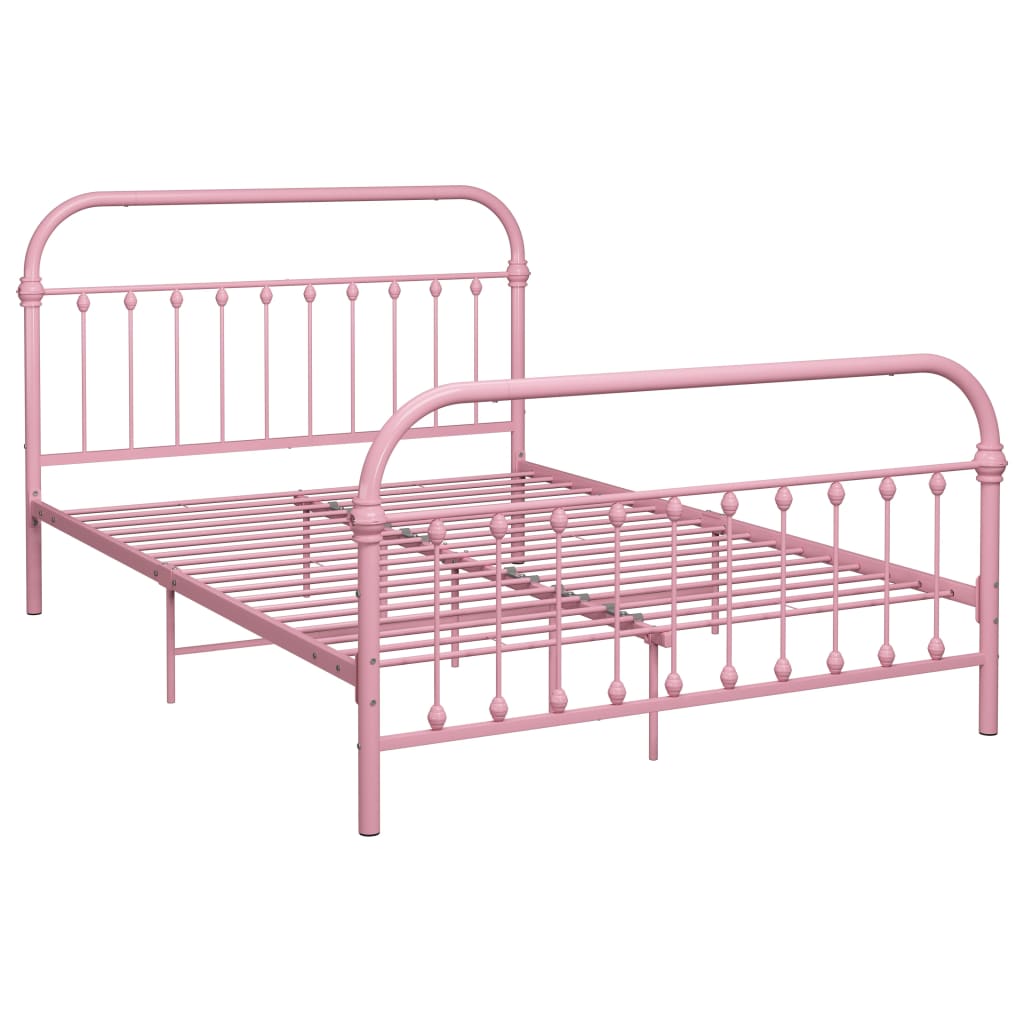 Estrutura de cama 120x200 cm metal rosa