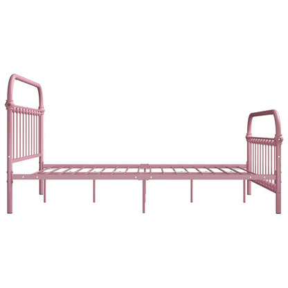 Estrutura de cama 120x200 cm metal rosa