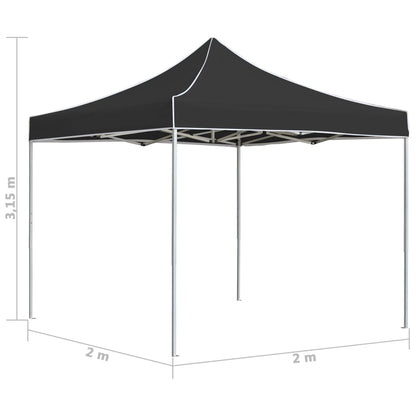 Tenda para festas dobrável profissional 2x2m alumínio antracite