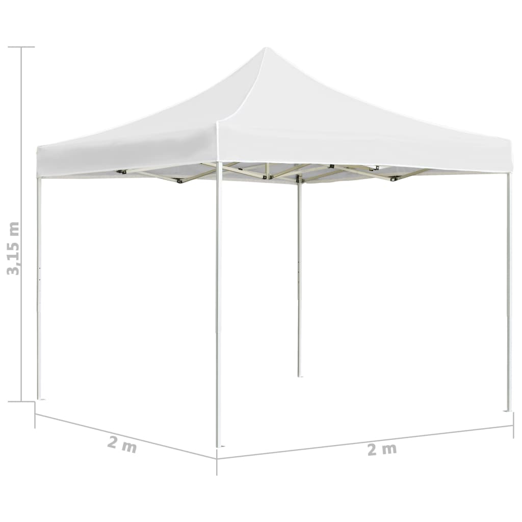 Tenda para festas dobrável profissional 2x2m alumínio branco