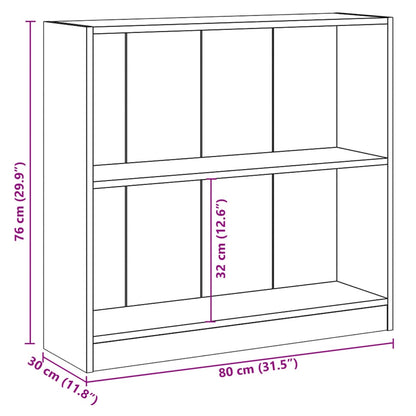 Estante 80x24x75 cm contraplacado cinzento cimento