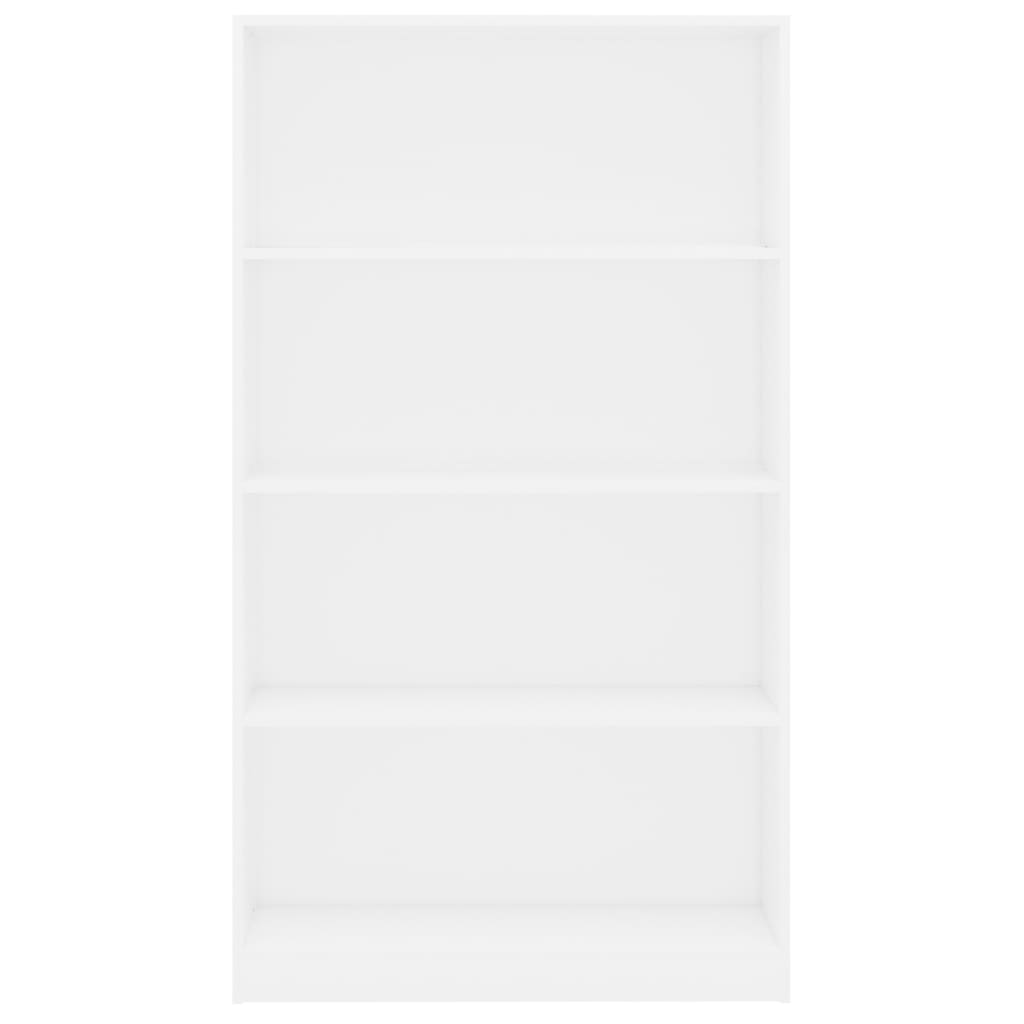 Estante com 4 prateleiras 80x24x142 cm contraplacado branco